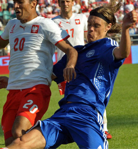 丹麦08-09赛季蓝色客场球衣