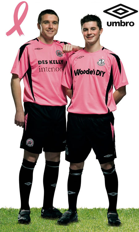 沙姆洛克流浪者和波西米亚人2009粉色客场球衣