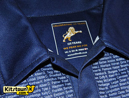 米尔沃尔俱乐部125周年限量版纪念球衣 © kitstown.com 球衫堂