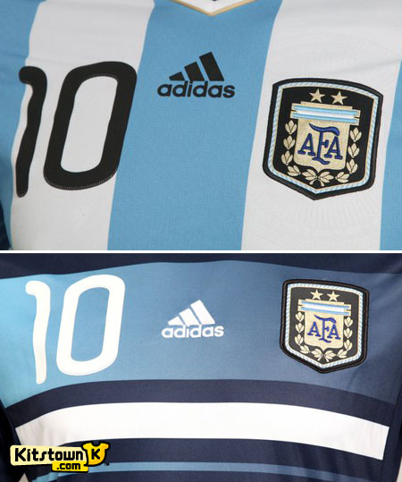 阿根廷国家队2011-13赛季主客场球衣 © kitstown.com 球衫堂