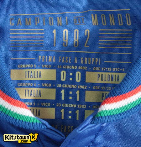 意大利国家队1982世界杯冠军30周年纪念球衣 © kitstown.com 球衫堂