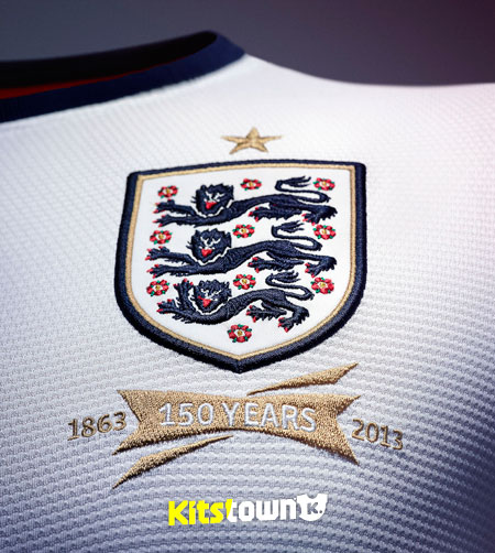 英格兰国家队2013赛季主场球衣 © kitstown.com 球衫堂
