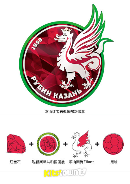 喀山红宝石俱乐部公布新徽章 © kitstown.com 球衫堂