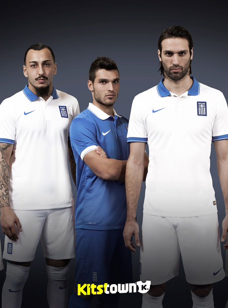 希腊国家队2014世界杯主客场球衣 © kitstown.com 球衫堂