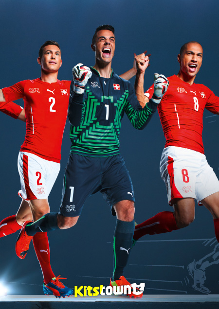 瑞士国家队2014世界杯主客场球衣 © kitstown.com 球衫堂