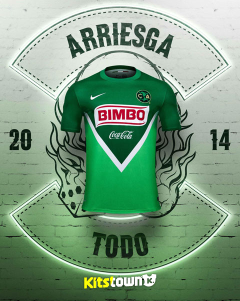 墨西哥美洲2014绿色特别球衣 © kitstown.com 球衫堂