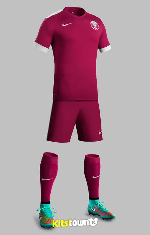 卡塔尔国家队2015赛季主客场球衣 © kitstown.com 球衫堂