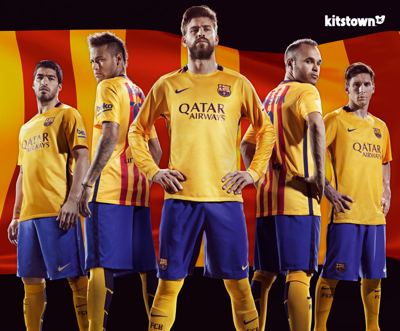 巴塞罗那2015-16赛季主客场球衣 © kitstown.com 球衫堂
