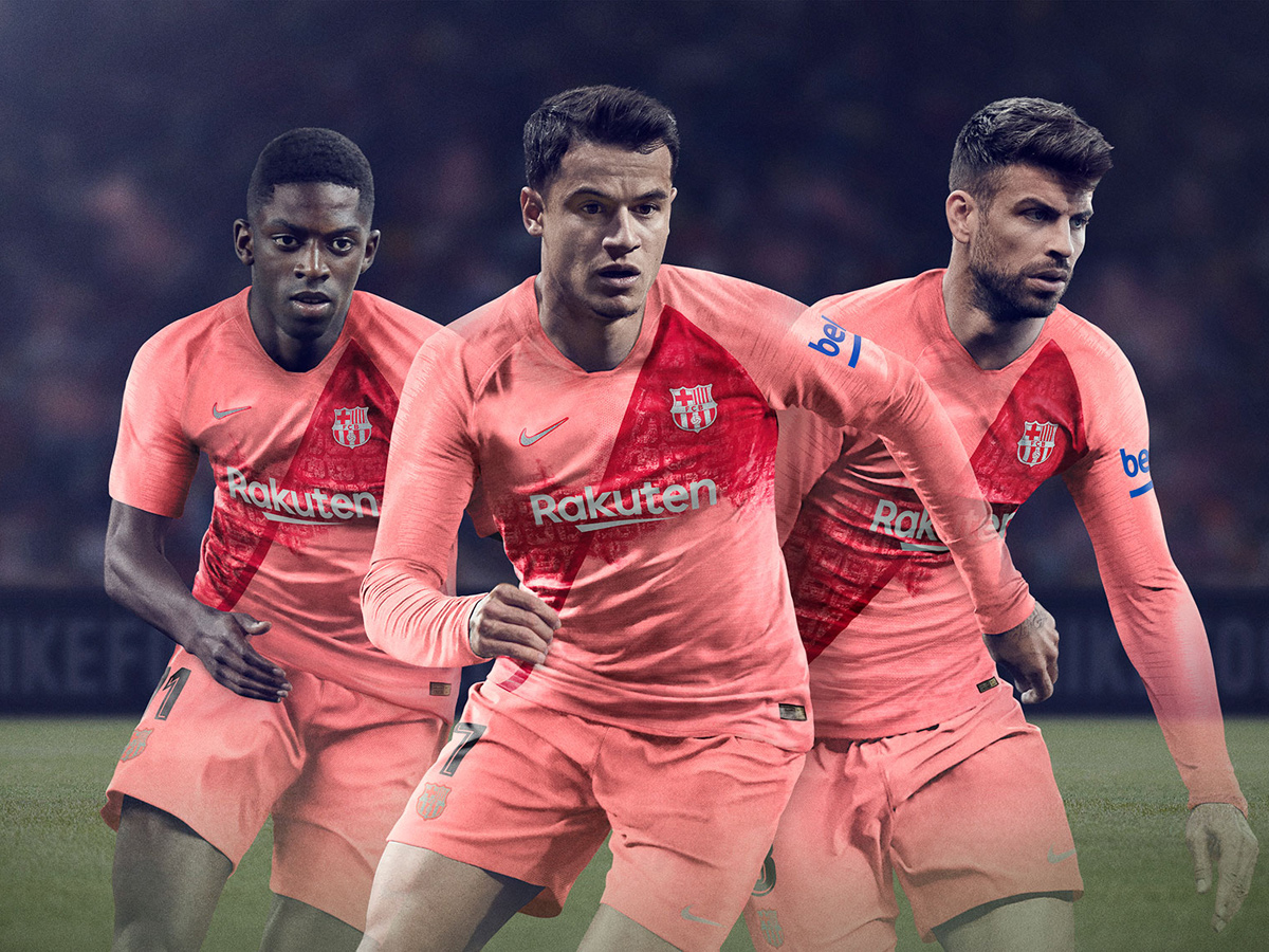 巴塞罗那2018-19赛季第二客场球衣 © kitstown.com 球衫堂