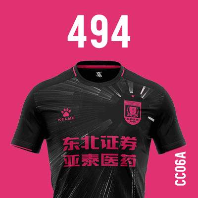 编号: CC06A; 内容: 长春亚泰俱乐部 2021 赛季客场球衣