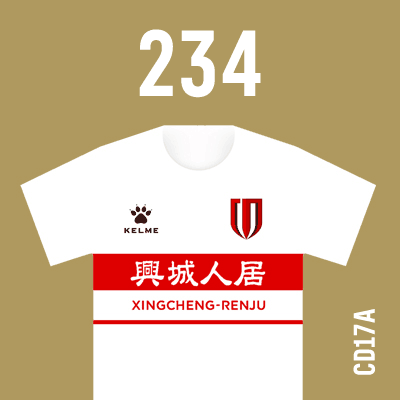 编号: CD17A; 内容: 成都兴城俱乐部 2021 赛季客场球衣