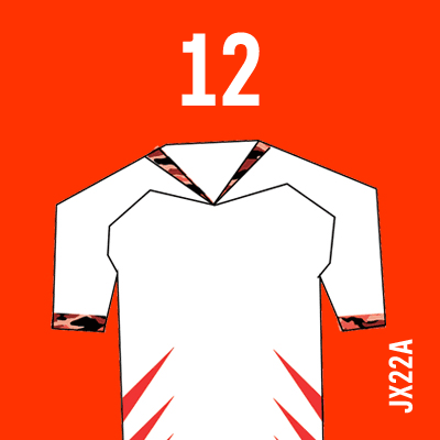 编号: JX22A; 内容: 江西联盛俱乐部 2021 赛季客场球衣
