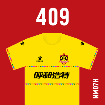 编号: NM07H; 内容: 内蒙古中优俱乐部 2021 赛季主场球衣