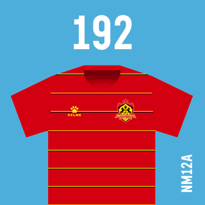 编号: NM12A; 内容: 内蒙古中优俱乐部 2021 赛季客场球衣