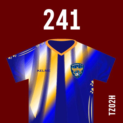 编号: TZ02H; 内容: 泰州远大俱乐部 2021 赛季主场球衣