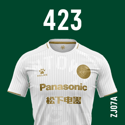 编号: ZJ07A; 内容: 浙江能源绿城俱乐部 2021 赛季客场球衣