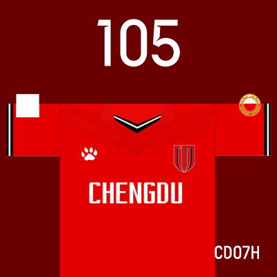 编号: CD07H; 内容: 成都蓉城俱乐部 2022 赛季主场球衣