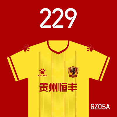 编号: GZ05A; 内容: 贵州俱乐部 2022 赛季客场球衣