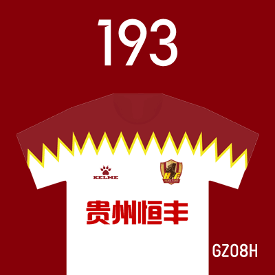 编号: GZ08H; 内容: 贵州俱乐部 2022 赛季主场球衣
