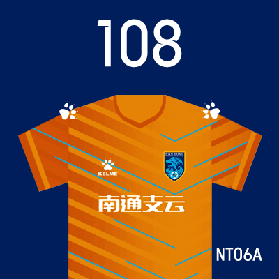 编号: NT06A; 内容: 南通支云俱乐部 2022 赛季客场球衣