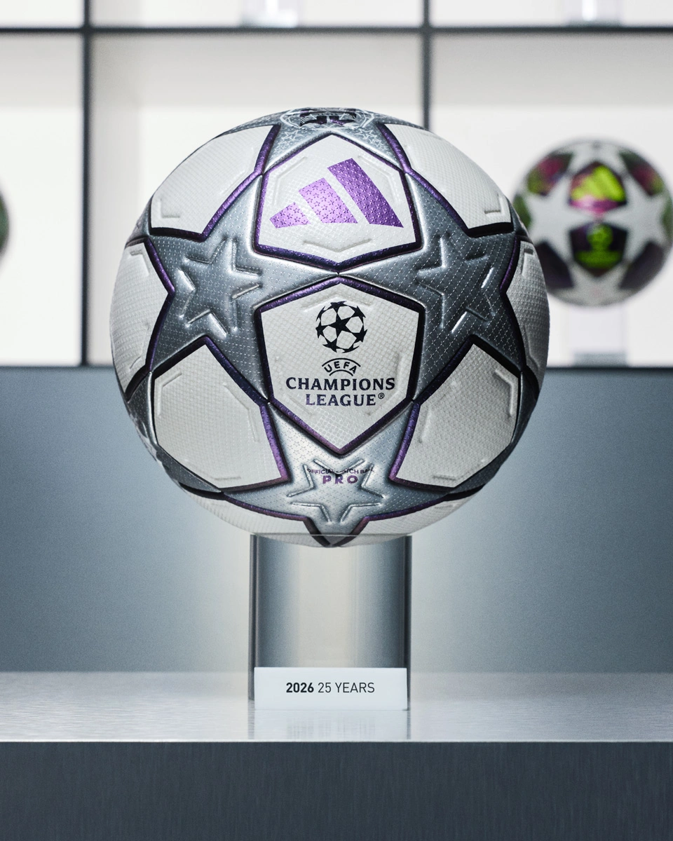 阿迪达斯发布与欧冠联赛合作 25 周年比赛用球 © 球衫堂 kitstown